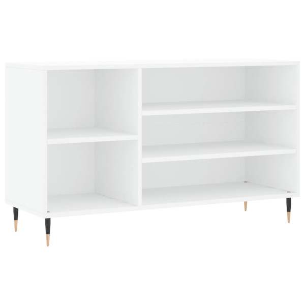Mueble zapatero madera contrachapada blanco 102x36x60 cm M 2