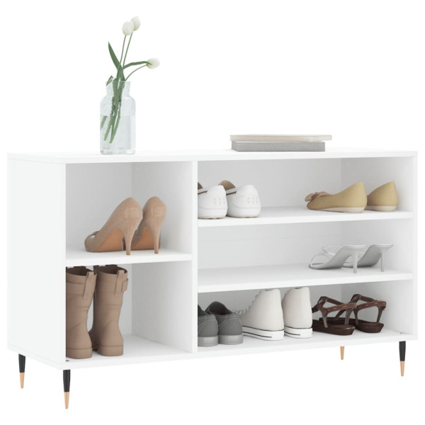 Mueble zapatero madera contrachapada blanco 102x36x60 cm M 3