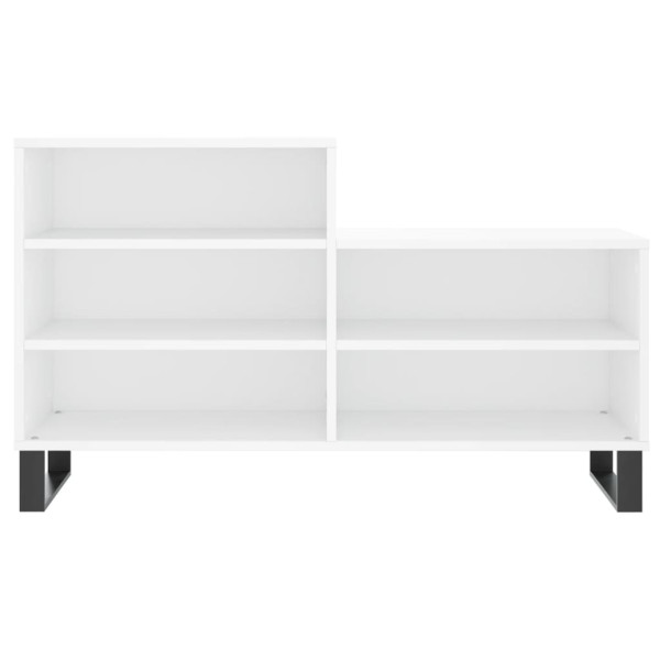 Mueble zapatero madera contrachapada blanco 102x36x60 cm M 4