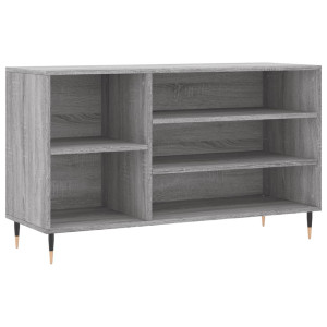 Mueble zapatero madera contrachapada gris Sonoma 102x36x60 cm H