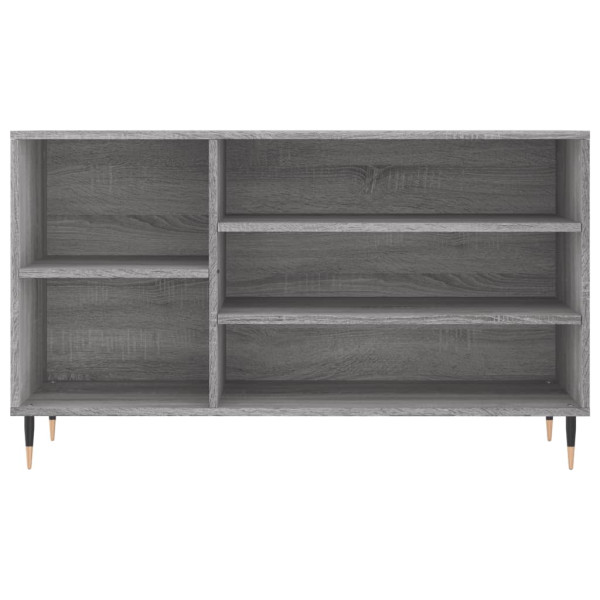 Mueble zapatero madera contrachapada gris Sonoma 102x36x60 cm M 4