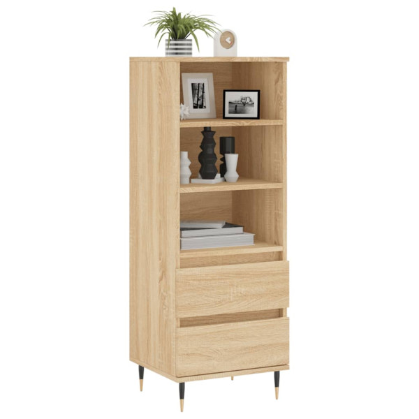 Aparador alto madera contrachapada roble Sonoma 40x36x110 cm M 3