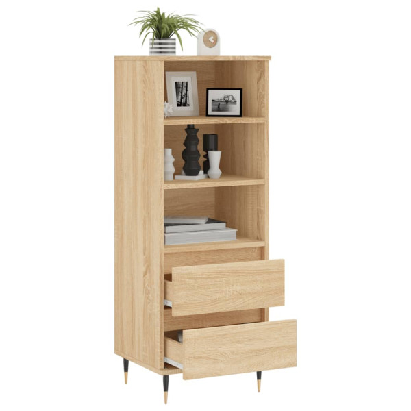 Aparador alto madera contrachapada roble Sonoma 40x36x110 cm M 4