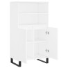 Aparador alto madera contrachapada blanco 60x36x110 cm 5