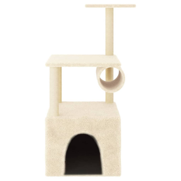 Árvore para gatos c/ postes arranhadores sisal 109.5 cm creme M 3
