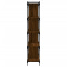 Librería 5 estantes madera ingeniería marrón roble 76x32x158 cm 5
