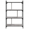 Librería 4 estantes madera ingeniería gris Sonoma 76x32x123 cm 4