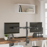 Soporte para monitor doble acero negro VESA 75/100 mm 4
