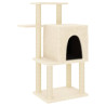 Árvore p/ gatos c/ postes arranhadores sisal 97 cm cor creme 2