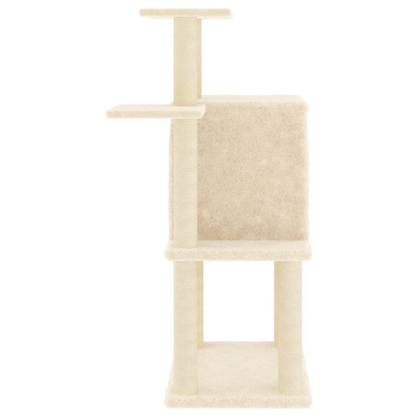 Árvore p/ gatos c/ postes arranhadores sisal 97 cm cor creme M 4