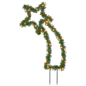 Decoração de Natal meteoro c/ luz e estacas 115 luzes LED 85 cm H