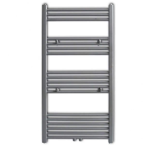 Radiador toallero de baño recto gris 600 x 1160 mm D