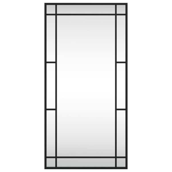 Espejo de pared rectangular de hierro negro 40x80 cm M 3
