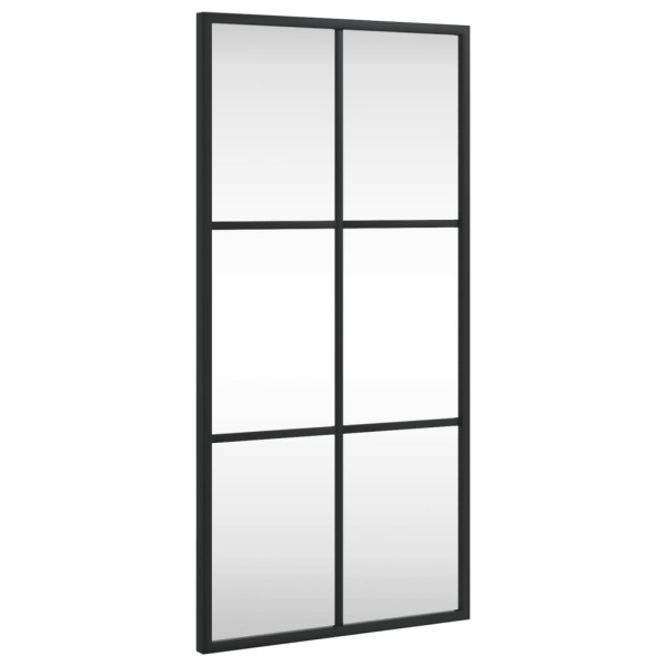 Espejo de pared rectangular de hierro negro 30x60 cm M 2