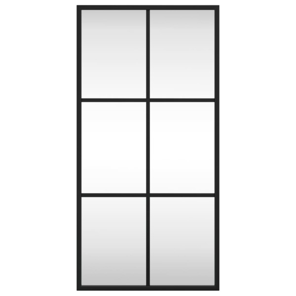 Espejo de pared rectangular de hierro negro 30x60 cm M 3