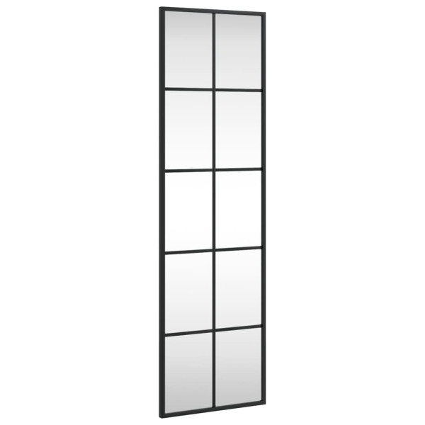 Espejo de pared rectangular de hierro negro 30x100 cm M 2