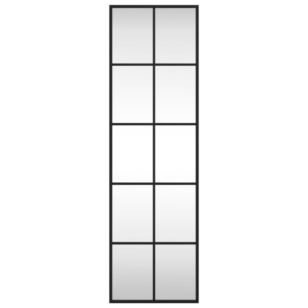 Espejo de pared rectangular de hierro negro 30x100 cm M 3