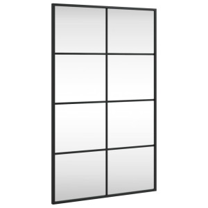 Espejo de pared rectangular de hierro negro 50x80 cm H