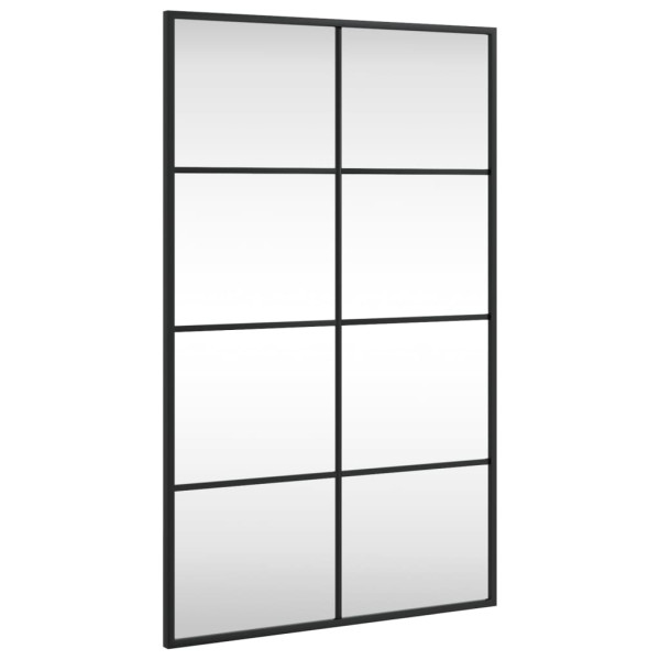 Espejo de pared rectangular de hierro negro 50x80 cm M 2