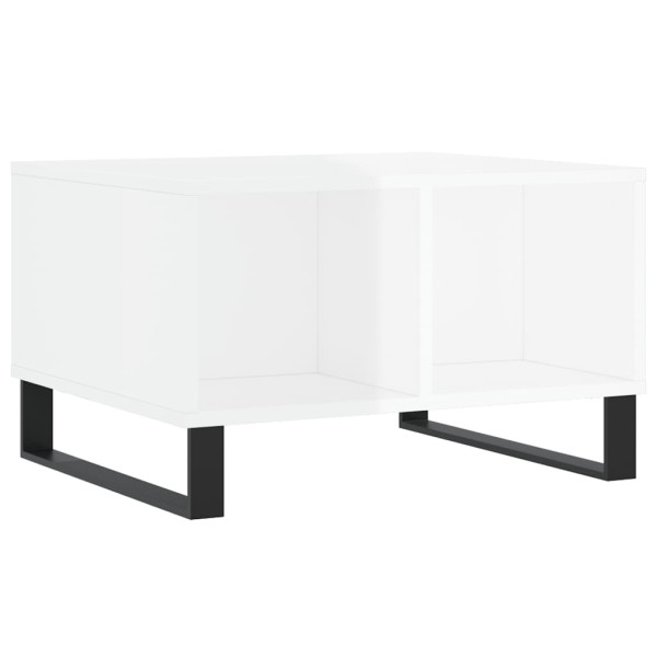 Mesa de centro 60x50x36.5 cm derivados madeira branco brilhante M 2