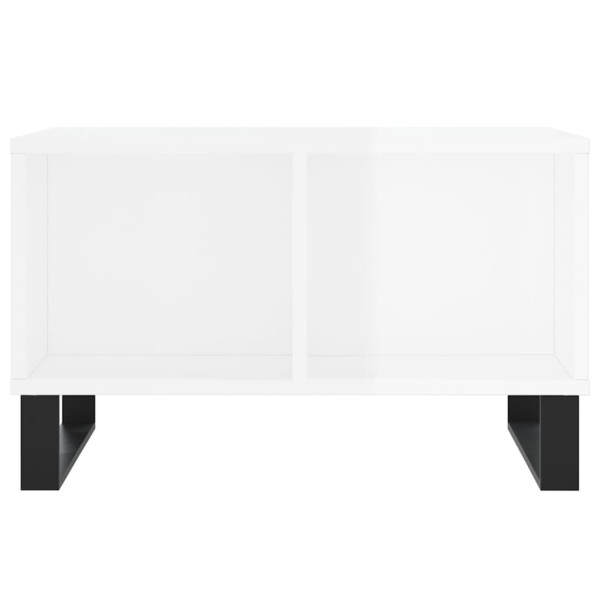 Mesa de centro 60x50x36.5 cm derivados madeira branco brilhante M 4