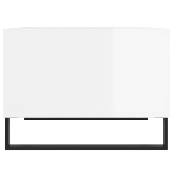 Mesa de centro madera contrachapada blanco brillo 60x50x36.5 cm M 5