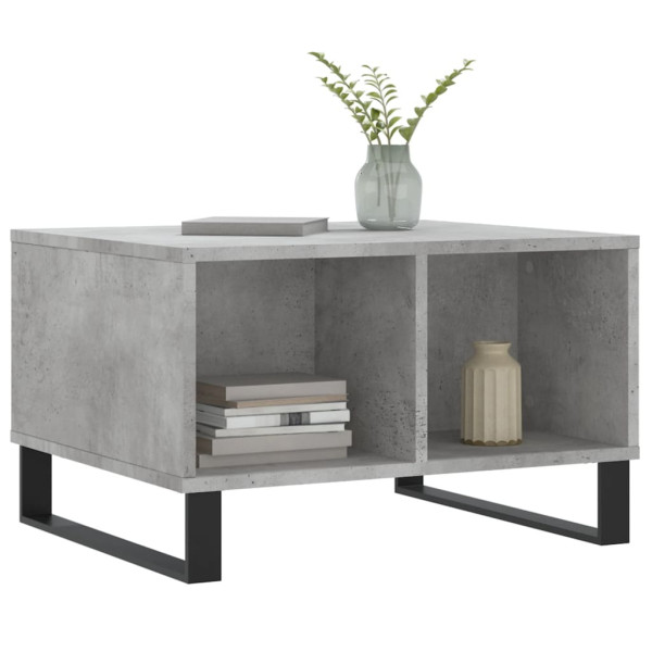 Mesa de centro madera contrachapada gris hormigón 60x50x36.5 cm M 3