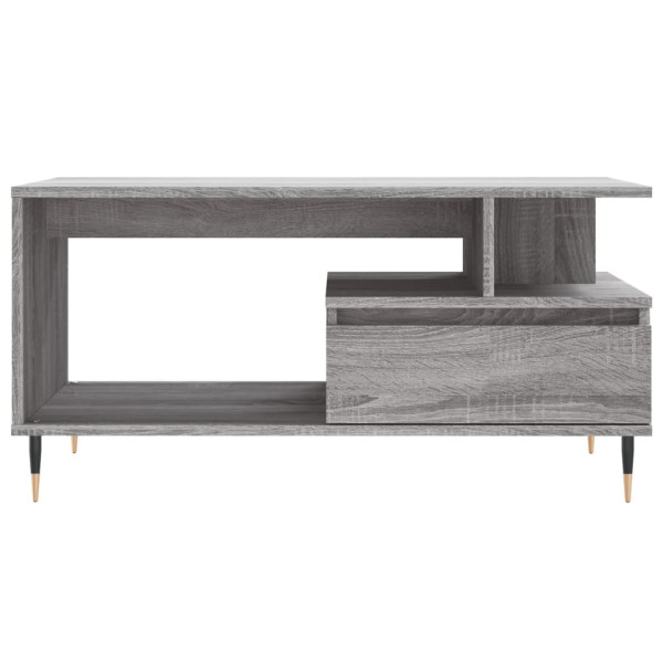 Mesa de centro madera contrachapada gris Sonoma 90x49x45 cm M 5