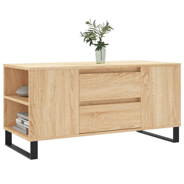 Mesa de centro madera de ingeniería roble Sonoma 102x44.5x50 cm M 3