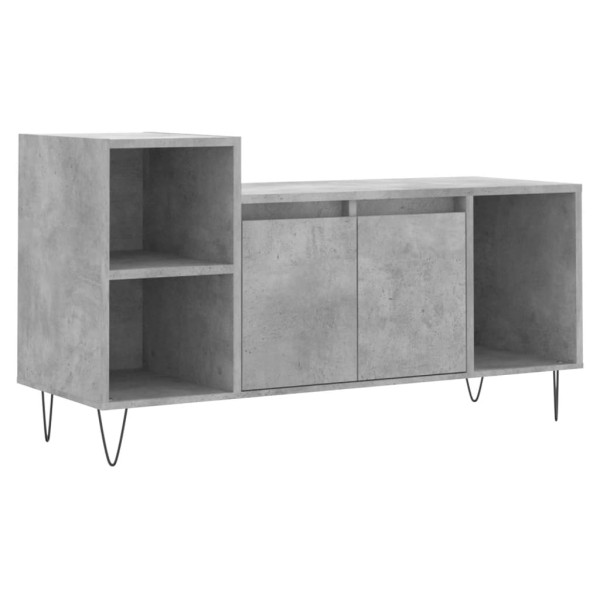 Mueble para TV madera contrachapada gris hormigón 100x35x55 cm M 2