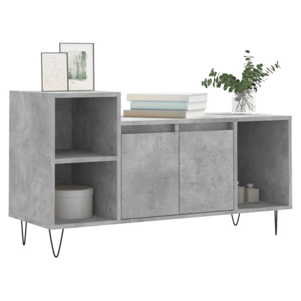 Mueble para TV madera contrachapada gris hormigón 100x35x55 cm M 3