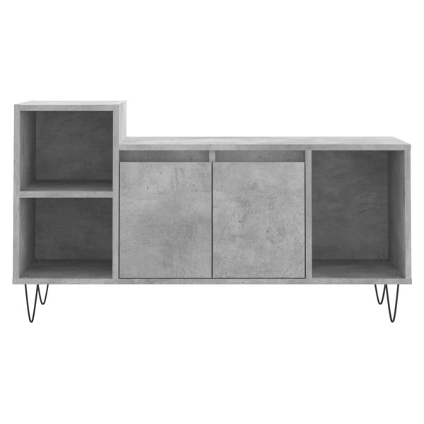Mueble para TV madera contrachapada gris hormigón 100x35x55 cm M 5