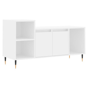 Mueble para TV madera contrachapada blanco 100x35x55 cm H