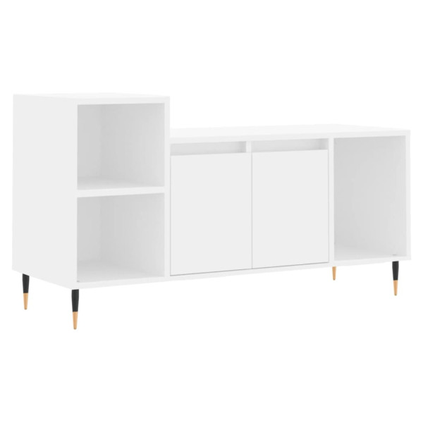 Mueble para TV madera contrachapada blanco 100x35x55 cm M 2