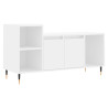Mueble para TV madera contrachapada blanco 100x35x55 cm 2