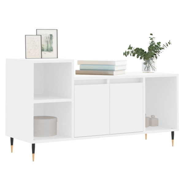 Mueble para TV madera contrachapada blanco 100x35x55 cm M 3
