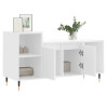 Mueble para TV madera contrachapada blanco 100x35x55 cm 4