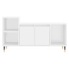 Mueble para TV madera contrachapada blanco 100x35x55 cm 5