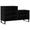 Mueble zapatero madera contrachapada negro 102x36x60 cm 2