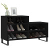 Mueble zapatero madera contrachapada negro 102x36x60 cm 3