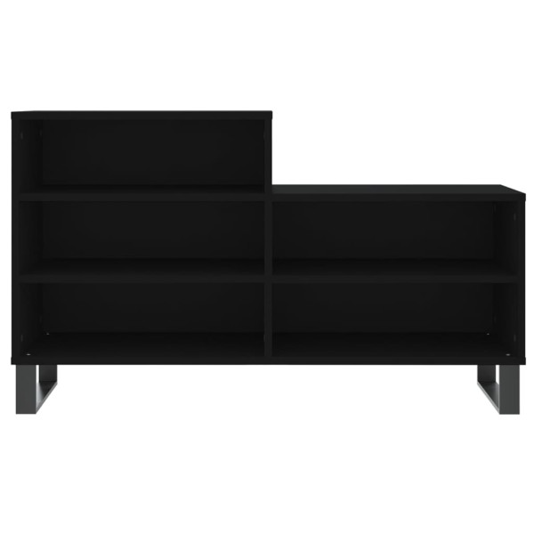 Mueble zapatero madera contrachapada negro 102x36x60 cm M 4