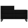 Mueble zapatero madera contrachapada negro 102x36x60 cm 4