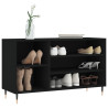 Mueble zapatero madera contrachapada negro 102x36x60 cm 3