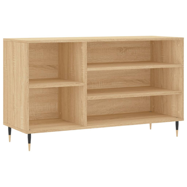 Mueble zapatero madera contrachapada roble Sonoma 102x36x60 cm M 2