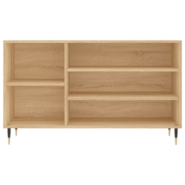 Mueble zapatero madera contrachapada roble Sonoma 102x36x60 cm M 4