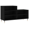 Mueble zapatero madera contrachapada negro 102x36x60 cm 2