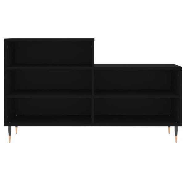 Mueble zapatero madera contrachapada negro 102x36x60 cm M 4