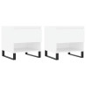 Mesas de centro 2 pcs 50x46x50 cm derivados de madeira branco 2