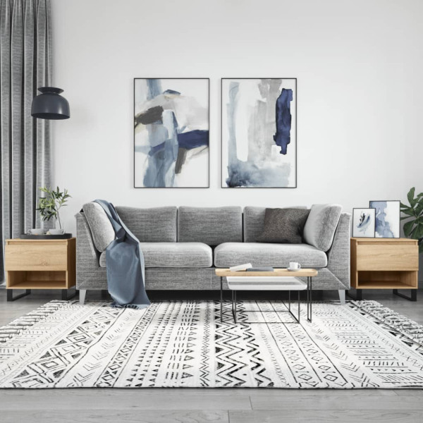 Mesas de centro 2 uds madera ingeniería roble Sonoma 50x46x50cm D