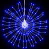 Luces de Navidad de estrellas 8 uds 140 LED azul 17 cm 4